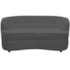 Sofá Curvo 2 Lugares Orgânico Sala Recepção Escritório Decorativo Luxo Panamá 140cm Suede Cinza