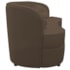 Sofá Curvo 2 Lugares Orgânico Sala Recepção Escritório Decorativo Luxo Panamá 140cm Suede Marrom