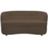 Sofá Curvo 2 Lugares Orgânico Sala Recepção Escritório Decorativo Luxo Panamá 140cm Suede Marrom