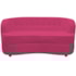 Sofá Curvo 2 Lugares Orgânico Sala Recepção Escritório Decorativo Luxo Panamá 140cm Suede Pink