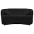 Sofá Curvo 2 Lugares Orgânico Sala Recepção Escritório Decorativo Luxo Panamá 140cm Suede Preto