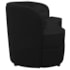Sofá Curvo 2 Lugares Orgânico Sala Recepção Escritório Decorativo Luxo Panamá 140cm Suede Preto