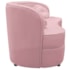 Sofá Curvo 2 Lugares Orgânico Sala Recepção Escritório Decorativo Luxo Panamá 140cm Suede Rosa Bebe