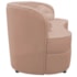 Sofá Curvo 2 Lugares Orgânico Sala Recepção Escritório Decorativo Luxo Panamá 140cm Suede Rose