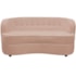 Sofá Curvo 2 Lugares Orgânico Sala Recepção Escritório Decorativo Luxo Panamá 140cm Suede Rose