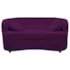 Sofá Curvo 2 Lugares Orgânico Sala Recepção Escritório Decorativo Luxo Panamá 140cm Suede Roxo