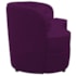 Sofá Curvo 2 Lugares Orgânico Sala Recepção Escritório Decorativo Luxo Panamá 140cm Suede Roxo
