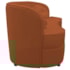 Sofá Curvo 2 Lugares Orgânico Sala Recepção Escritório Decorativo Luxo Panamá 140cm Suede Terracota