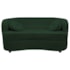 Sofá Curvo 2 Lugares Orgânico Sala Recepção Escritório Decorativo Luxo Panamá 140cm Suede Verde