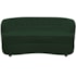 Sofá Curvo 2 Lugares Orgânico Sala Recepção Escritório Decorativo Luxo Panamá 140cm Suede Verde