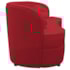Sofá Curvo 2 Lugares Orgânico Sala Recepção Escritório Decorativo Luxo Panamá 140cm Suede Vermelho