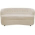Sofá Curvo 2 Lugares Orgânico Sala Recepção Escritório Decorativo Luxo Panamá 160cm Suede Bege