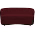 Sofá Curvo 2 Lugares Orgânico Sala Recepção Escritório Decorativo Luxo Panamá 160cm Suede Bordo
