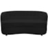 Sofá Curvo 2 Lugares Orgânico Sala Recepção Escritório Decorativo Luxo Panamá 160cm Suede Preto