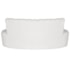 Sofá Curvo 2 Lugares Organico Sala Recepção Escritório Valência 120cm Bouclé  Branco