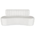 Sofá Curvo 2 Lugares Organico Sala Recepção Escritório Valência 120cm Bouclé  Branco