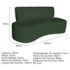 Sofá Curvo 2 Lugares Organico Sala Recepção Escritório Valência 140cm Linho Verde