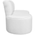 Sofá Curvo 2 Lugares Sala de Estar Recepção Escritório Amsterdã 130cm Corano Branco