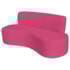 Sofá Curvo 3 Lugares Amsterdã 160cm Suede Pink