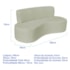 Sofá Curvo 3 Lugares Amsterdã 180cm Bouclé Verde Oliva