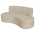 Sofá Curvo 3 Lugares Amsterdã 180cm Suede Bege
