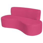 Sofá Curvo 3 Lugares Amsterdã 180cm Suede Pink