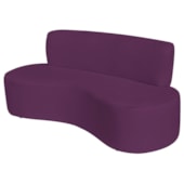 Sofá Curvo 3 Lugares Amsterdã 180cm Suede Roxo