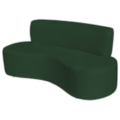 Sofá Curvo 3 Lugares Amsterdã 180cm Suede Verde