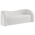 Sofá Curvo 3 Lugares Organico Sala Recepção Escritório Coréia 180cm Bouclé Branco