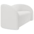 Sofá Curvo 3 Lugares Organico Sala Recepção Escritório Coréia 180cm Bouclé Branco