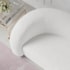Sofá Curvo 3 Lugares Organico Sala Recepção Escritório Coréia 180cm Bouclé Branco
