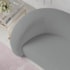 Sofá Curvo 3 Lugares Organico Sala Recepção Escritório Coréia 180cm Bouclé Cinza