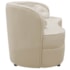 Sofá Curvo 3 Lugares Orgânico Sala Recepção Escritório Decorativo Luxo Panamá 185cm Bouclé Bege