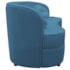 Sofá Curvo 3 Lugares Orgânico Sala Recepção Escritório Decorativo Luxo Panamá 185cm Linho Azul Royal