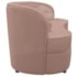Sofá Curvo 3 Lugares Orgânico Sala Recepção Escritório Decorativo Luxo Panamá 185cm Linho Rose