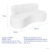 Sofá Curvo 4 Lugares Amsterdã 200cm Suede Branco