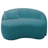 Sofá Curvo Freesia Design Orgânico Moderno 150cm Suede Azul Turquesa