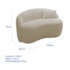 Sofá Curvo Freesia Design Orgânico Moderno 150cm Suede Bege