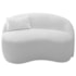 Sofá Curvo Freesia Design Orgânico Moderno 150cm Suede Branco
