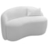 Sofá Curvo Freesia Design Orgânico Moderno 150cm Suede Branco