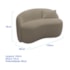 Sofá Curvo Freesia Design Orgânico Moderno 150cm Suede Cappuccino