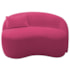 Sofá Curvo Freesia Design Orgânico Moderno 150cm Suede Pink