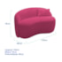 Sofá Curvo Freesia Design Orgânico Moderno 150cm Suede Pink