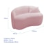 Sofá Curvo Freesia Design Orgânico Moderno 150cm Suede Rosa Bebê