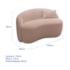 Sofá Curvo Freesia Design Orgânico Moderno 150cm Suede Rosé