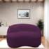 Sofá Curvo Freesia Design Orgânico Moderno 150cm Suede Roxo