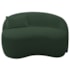 Sofá Curvo Freesia Design Orgânico Moderno 150cm Suede Verde