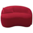 Sofá Curvo Freesia Design Orgânico Moderno 150cm Suede Vermelho