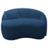 Sofá Curvo Freesia Design Orgânico Moderno 180cm Suede Azul Marinho