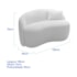 Sofá Curvo Freesia Design Orgânico Moderno 180cm Suede Branco